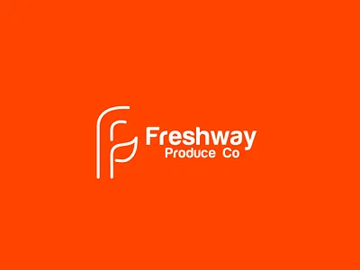 Feshway Produce Logo fresh logo leaf logo letter f logo produce logo