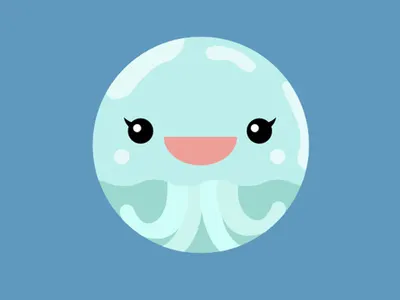 Jellyfish animal art avatar character characterdesign circle creature design drawing illustration jellyfish profile sea creature vector