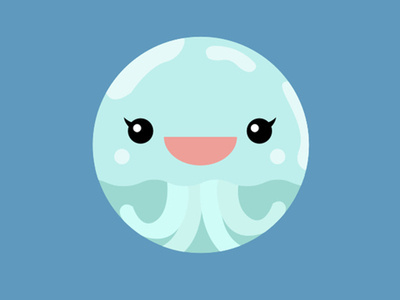 Jellyfish animal art avatar character characterdesign circle creature design drawing illustration jellyfish profile sea creature vector