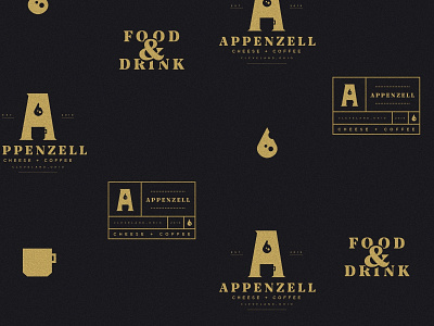 Appenzell Cheese + Coffee Final art brand branding character clean design flat graphic design icon identity illustration lettering logo minimal vector