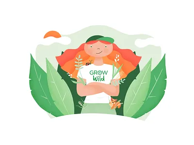 Grow Wild Promotional Illustration branding design digital illustration illustration photoshop procreate