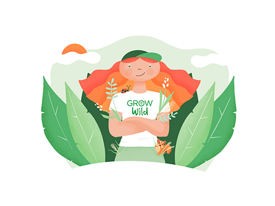 Grow Wild Promotional Illustration branding design digital illustration illustration photoshop procreate