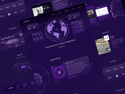 Nodeflux - Landing Page Exploration artificial intelligence artificialintelligence branding clean dark theme dark ui design illustration landing page mockup tech technology ui uidesign uiux design vector web