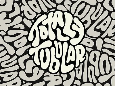 Totally Tubular V2 badge branding camp design hippy icon illustration illustrator lettering liquid logo outdoors rafting river sticker summer sun trippy typography vector