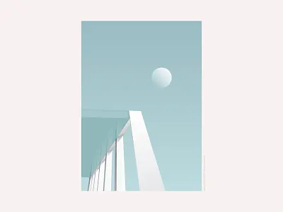 White Pillars adobe illustrator aesthetics architecture art bluish design england illustration minimal minimalist modern modernism perspective pillars poster print slough vector