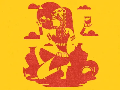 Sekhmet Cropped beer egyptian goddess illustration mythology texture