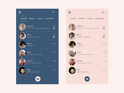 Messaging app 5 - Chats app design button flat helvetica neue icon interaction design logo mobile app typography ui ux vector