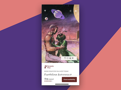 Alienbnb app design iphone retrofuturism travel app ui ux