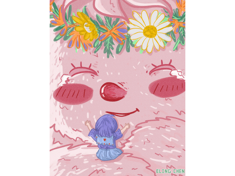 little friends-gif design gif illustration storytelling warm