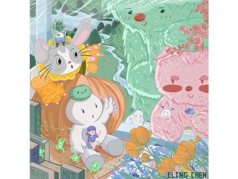 little friends[2]-gif design gif illustration myth warm