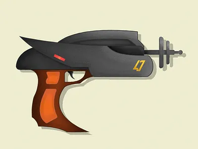 El Paso 2047 atomic age blaster grain gun guns illustration mid century mid century modern ray gun ray gun retro sci fi texture