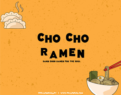 CHO CHO RAMEN RESTAURANT PASSION PROJECT-BRANDING animation branding design graphic design illustration illustrator logo nature procreate ui vector