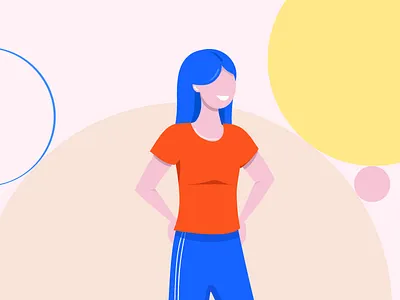 A girl abstraction character colors girl illo illustration vector