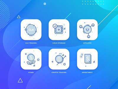 Icons Design For Digital Currency Trading Platform app character design characters concept cryptocurrency dashboard exchange finance funds icon icon design illustration illustrator landing page modern website procreate ui web design web illustration website
