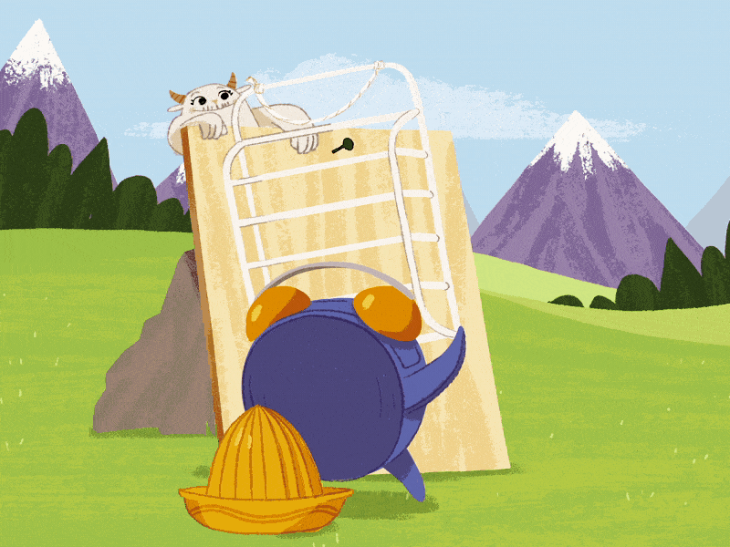 Milka - Setting up the band animals cel animation character animation chocolate mama bear milka