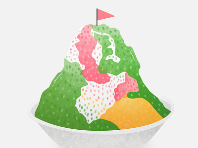 Ice Kacang, Bon Voyage Week adventure asian color cute design dessert food food illustration foodie graphic happy ice kacang illustration kid malaysia minimal singapore