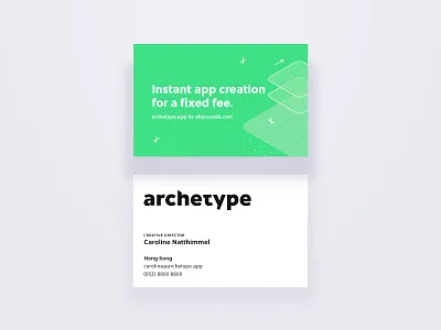 Archetype business card branding business card logotype typography