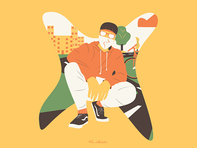 A Gully Boy Illustration boy illustration city illustartion design happy illustration illustration landscape illustration the chillustrators