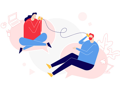 The importance of communication character design design flat design flat illustration illustration marketing social media vector