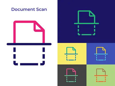 Scan Document Icon app camera design document flat icon logo minimal scan technology ui ux vector web