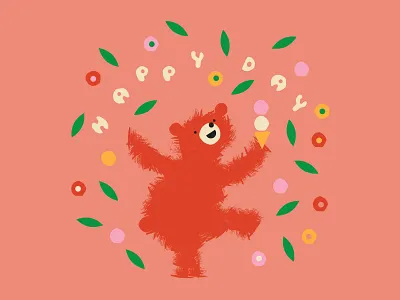 Happy Day bear happiness herringhaggis ice cream nature