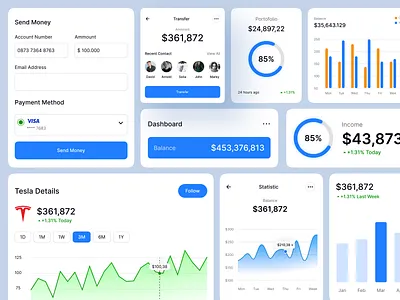 Card Components of an Investment App - Keitoto bank app bank app design bank software chart components finance app finance design finance onboarding finance software fintech graph investment app investment app design investment software portfolio app statistic stock app stock design stock market app stock market design