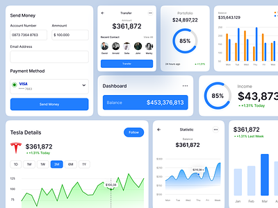 Card Components of an Investment App - Keitoto bank app bank app design bank software chart components finance app finance design finance onboarding finance software fintech graph investment app investment app design investment software portfolio app statistic stock app stock design stock market app stock market design