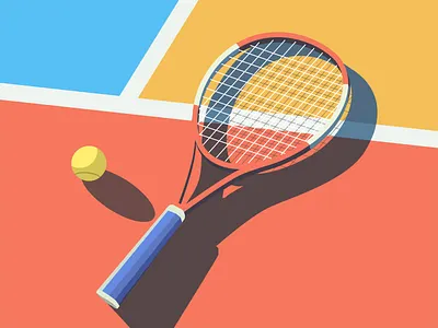 Tennis ball color design illustration sport