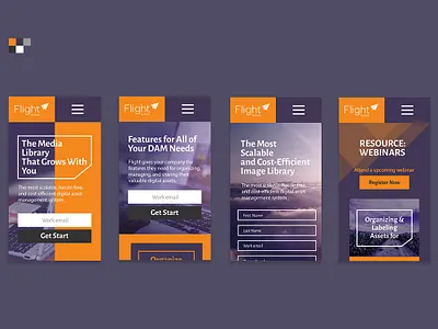 "Flight" mobile site of Canto advertising branding graphic design marketing campaign mobile design software company visual designer webdesign