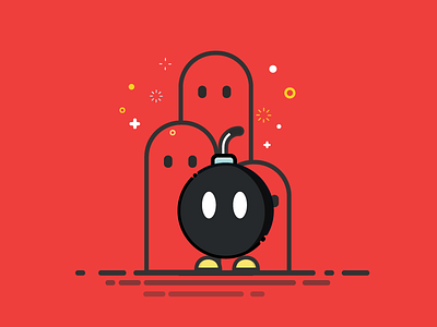Bob Omb 2dillustration bob bob omb bomb bombs goomba mario bros mariobros mariokart mushrooms nintendo super mario supermario zelda