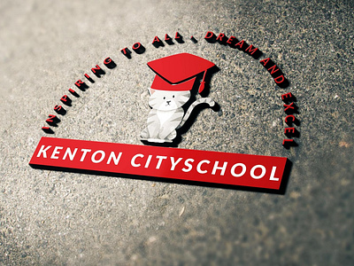 Logo 46 for School animation art blue brand branding character clean design flat graphic design icon identity illustration illustrator lettering logo minimal type typography vector