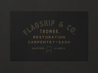 Flaghship & Co. Typography branding design lockup logo mark type typography vintage