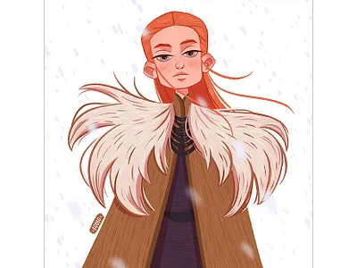 Sansa Stark character character design digital art digital drawing digital illustration drawing fan art fanart game of thrones girl illustration painting procreate sansa stark