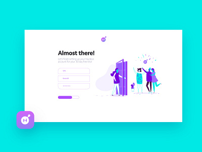 Nucleus | Illustration login login form signup ui web website