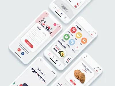 Mygroceries Shopping App app ecommerce food food app grocery ios mobile ui ux