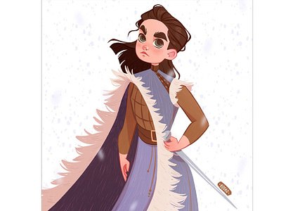 Arya Stark arya stark character character design digital art digital drawing digital illustration drawing fan art game of thrones girl illustration painting procreate visual development