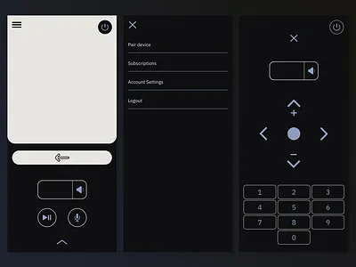 Digital Tv remote exploration product design user experience user interface