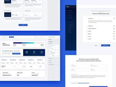 Lexico ICO Builder bitcoin builder contact crypto crypto exchange dashboard edit editor exchange ico menu message timer token ui ux web web app webapp webdesign