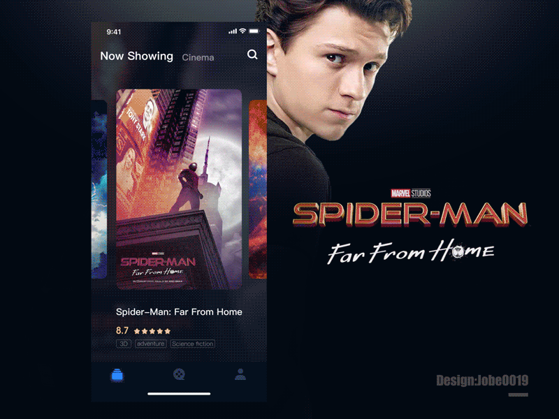 Movie Applicatio cinema film marvel movie app popular uiux
