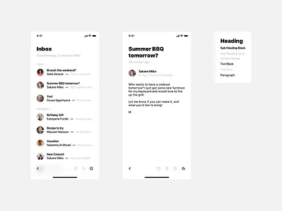 iOS Mail Redesign accessibility app app design bottom bar bottom nav clean concept interface ios mail minimal mobile mobile app mobile design product design redesign typography ui usability ux