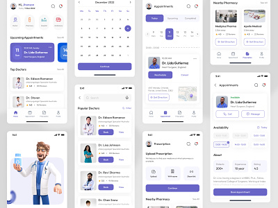 Doctor Appointment UI animation app appointment branding design doctor graphic design healthcare illustration logo pharma practo ui ux vector