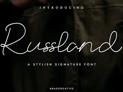 Russland Signature Script branding branding design casual design font fonts hand lettering handmade handwriting handwritten logo script font script lettering signature signature font stylish typeface typography