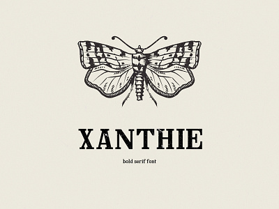 Xanthie Free Serif Font bold font font design free freebie serif type type design typeface typography vintage xanthie