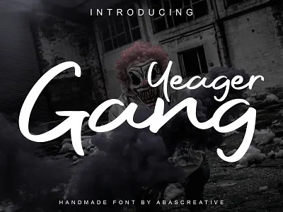 Yeager Gang Modern script branding branding design casual design font fonts hand lettering handmade handwriting handwritten illustration invitations logo script font script lettering signature signature font stylish typeface typography