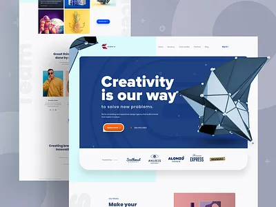 Landing Page Exploration 2019 trend agency app design clean ui creative dailyui design agency digital marketing agency homepage ios landing page landing page minimal mockups product design trendy design ui ux visual design web design
