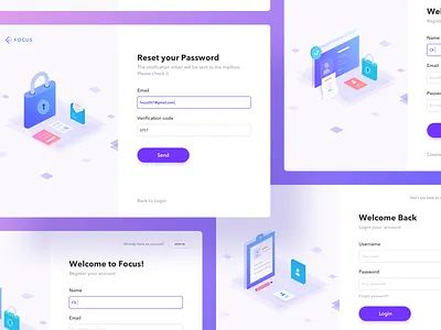 Process Page illustration login process page sign in web ui