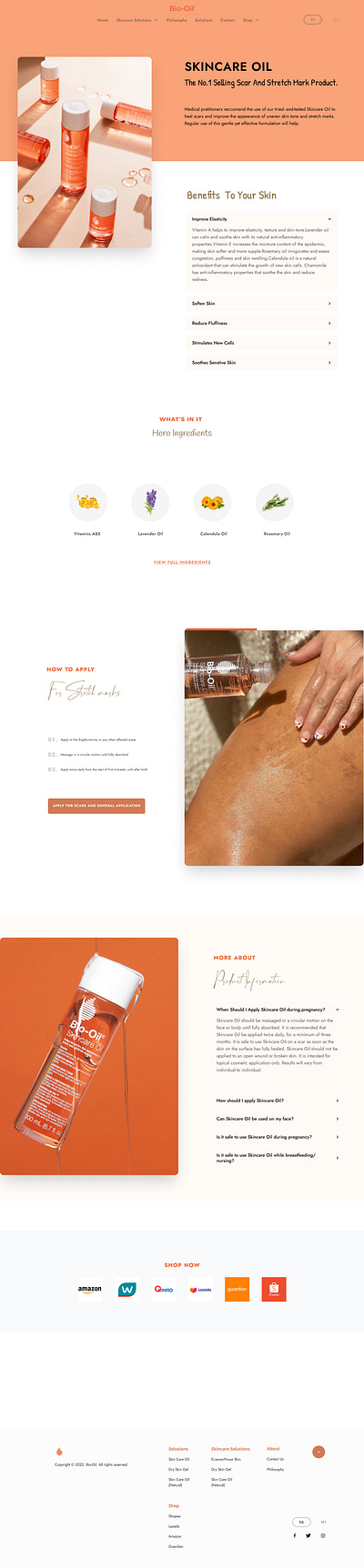 Bio Oil Website Redesign branding design product ui ux