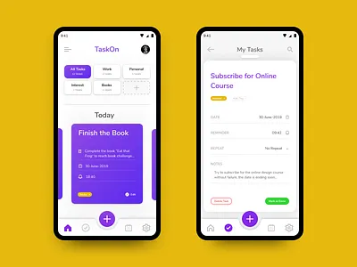 To Do App - UI #012 app clean design flat mobile taskon tasks todo ui