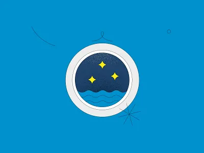 Window | 02 circle illustration line night night sky sky water window window illustration