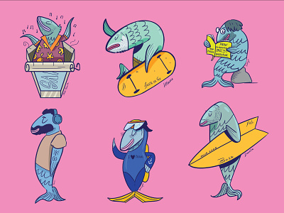 What if you work with more than 50 sardines? agency animals cartoon characters comics fishes gifts illustration nossa photoshop sardines